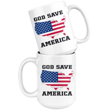 God Save America Kanye Flag White Coffee Mug