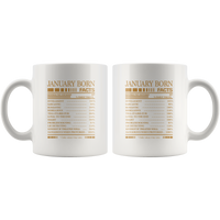 January born facts servings per container, born in January, birthday gift coffee mugs