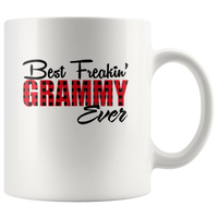 Best Freakin' Grammy Ever Plaid White Coffee Mug