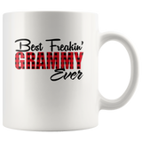 Best Freakin' Grammy Ever Plaid White Coffee Mug