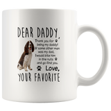 The English Spinger Spaniel Dog Daddy Father's Day Gift White Coffee Mug