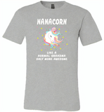 Nanacorn like a normal grandma only more awesome - Canvas Unisex USA Shirt