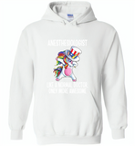 Anesthesiologist Like A Normal Doctor Only More Awesome, Unicorn Dabbing American Flag - Gildan Heavy Blend Hoodie