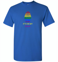 LGBT Fingerprint It's in my DNA rainbow gay pride - Gildan Short Sleeve T-Shirt