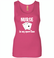 Nurse plays card in my spare time - Womens Jersey Tank