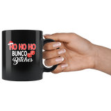 Ho Ho Ho Bunco Bitches Santa Christmas Xmas Gift Black coffee mug