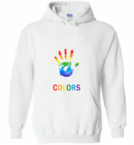 LGBT Don't afraid to show off your true colors rainbow gay pride - Gildan Heavy Blend Hoodie