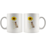 Dog sunflower you are my sunshine white gift coffee mug
