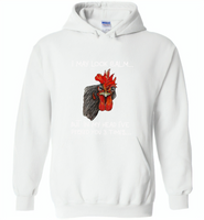 I may look calm but in my head i've pecked you 3 times chicken rooster - Gildan Heavy Blend Hoodie