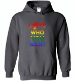 Love who you want lgbt gay pride - Gildan Heavy Blend Hoodie