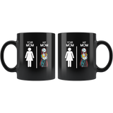 Your mom my mom sally nightmare, mother's day gift black coffee mug