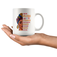 April woman I am Stronger, braver, smarter than you think, funny birthday white gift coffee mugs