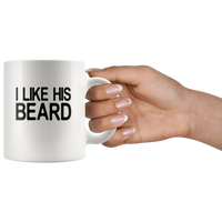 I like his beard white coffee mug