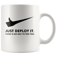 Just deploy it there is no way to test this white coffee mug
