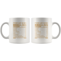 February born facts servings per container, born in February, birthday gift coffee mugs