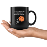 I'm bleacher sitting loud cheering basketball grandma mother's gift black coffee mug