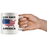 God Save America Kanye Flag White Coffee Mug