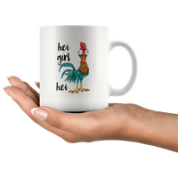 Chicken Hei Girl Hei Funny White Coffee Mug