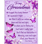 Personalized Custom Grandma Gift From Grandkids We Hugged Blanket For Grandma Mothers Day Gift Butterfly