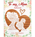 Personalized To My Mom From Daughter Mothers Day Gift Ideas Love Mom Blanket