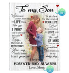 Personalized Custom To My Son I Love You Forever Always Customize Photo Gift From Mom Blanket