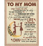 Personalized To My Mom Mothers Day Gift Ideas From Daughter Custom Fleece Sherpa Mink Blanket