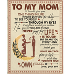 Personalized To My Mom Mothers Day Gift Ideas From Son Custom Fleece Sherpa Mink Blanket