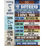 Personalized To My Boyfriend I Love You More Than Bad Days Ahead Us Obstacle The Most My Life Gift From Girlfriend Fleece Blanket