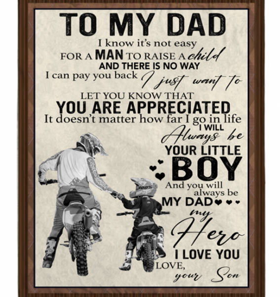 Personalized Dad Father’s Day Gift From Son Custom I Love You Lion Blanket For Dad
