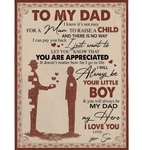 Personalized To My Dad Not Easy Raise Child I Love You Fathers Day Gift Ideas For Dad From Son Fleece Blanket