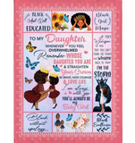 Personalized To My Daughter Black Girl Straighten Crown Brave Courage Love Life Whisper Storm Gift From Mom Fleece Blanket