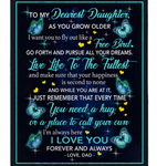 Personalized To My Dearest Daughter I Love You Blankets Gift From Dad Butterfly Black Fleece Blanket