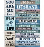 Personalized To My Husband I Married You Not Live Without You Special Love Forever Always Gift From Wife Fleece Sherpa Mink Blanket