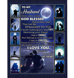 Personalized To My Husband Once Upon A Time God Blessed The Broken Road I Love You Blankets Valentine Day Gift From Wife Fleece Blanket