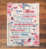 Personalized Custom Name To My Mom I Love You Mothers Day Gift Ideas Rose From Daughter Blanket