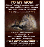 Personalized To My Mom Not Easy Raise Child I Love You Appreciated My Hero Wolf Mother's Day Gift From Daughter Fleece Blanket