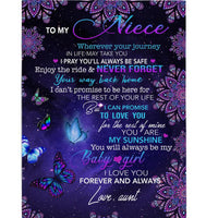 Personalized Customize To My Niece Aunt Love You For The Rest Of Mine Forever Always Mandala Gift Fleece Blanket