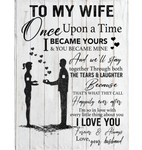 Personalized To My Wife Blankets Gift From Husband Love Valentines Day Black Fleece Blanket