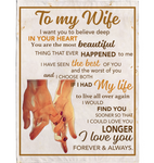 Personalized To My Wife I Love You Forever And Always Hands Blankets Gift From Husband White Plush Fleece Blanket