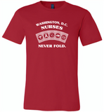 Washington, D.C. Nurses Never Fold Play Cards - Canvas Unisex USA Shirt
