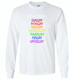 My agenda sungay mongay tuesgay wednesgay thursgay frigay saturgay lgbt gay pride - Gildan Long Sleeve T-Shirt