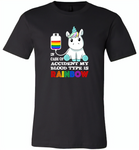 In Case Of Accident My Blood Type Is Rainbow Unicorn - Canvas Unisex USA Shirt