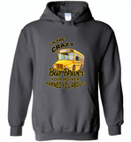 I'm the crazy bus driver your mother warned you about - Gildan Heavy Blend Hoodie