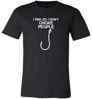 Hook I fish so I don't choke people - Canvas Unisex USA Shirt