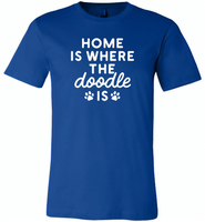 Home is where the doodle is paws dog - Canvas Unisex USA Shirt