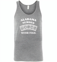 Alabama Nurses Never Fold Play Cards - Canvas Unisex Tank