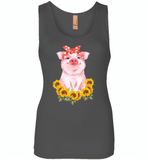 Sunflowers pig - Womens Jersey Tank