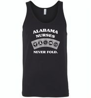 Alabama Nurses Never Fold Play Cards - Canvas Unisex Tank