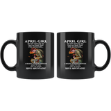 April Girl Warrior Princess Child Of God Prayers Move Mountains Birthday Gift Black Coffee Mug