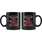 I have two titles december girl and crazy cat lady rock them both birthday black coffee mug